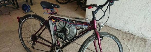 Bicicleta electrica con motor best sale de lavadora